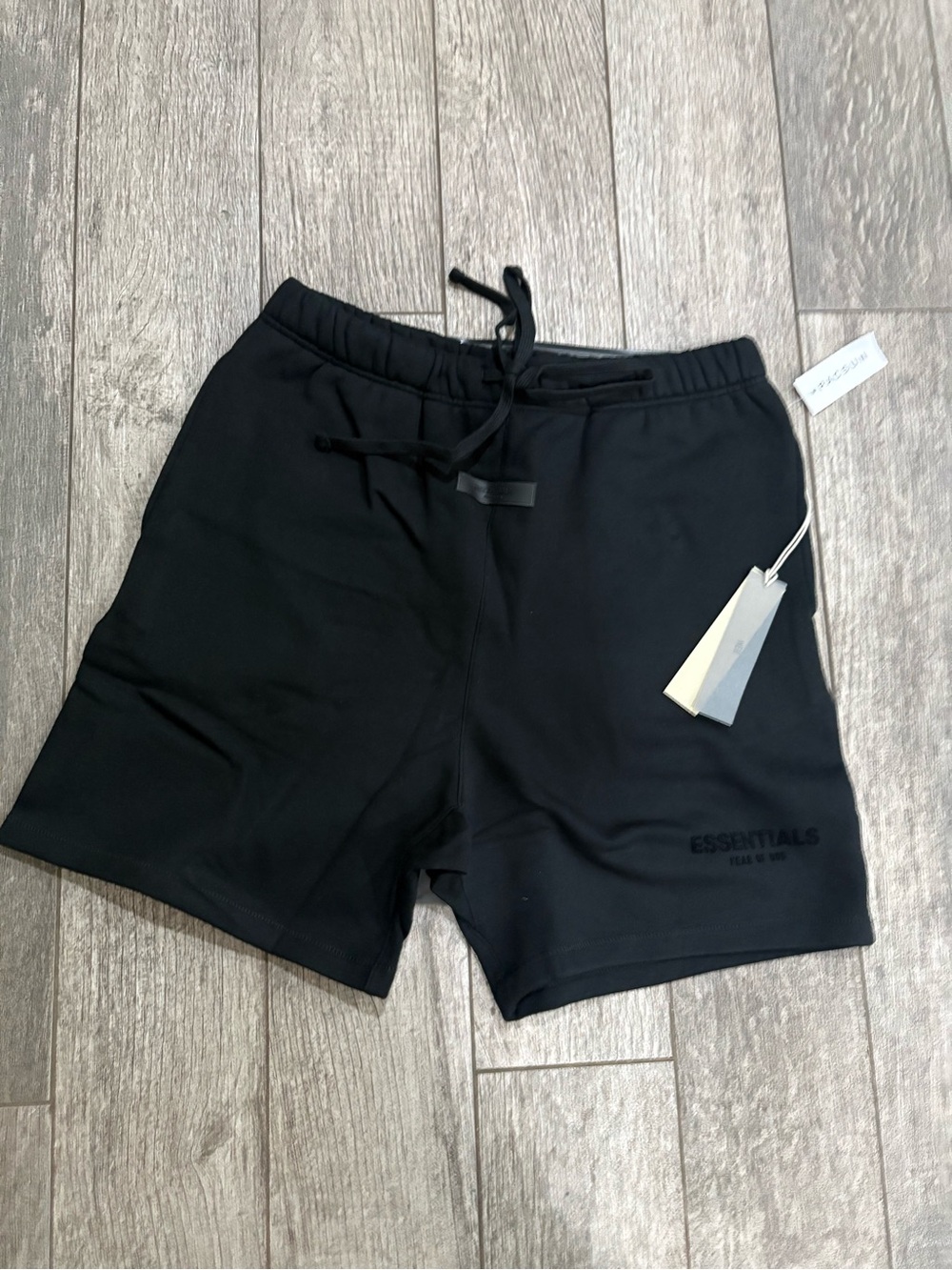 Essentials Men’s Black Athletic Drawstring Shorts